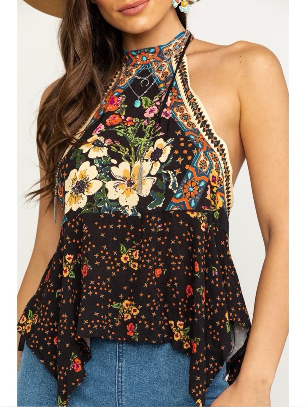 Free People New Wave Halter Tank Top